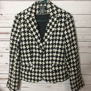 GEORGE HOUNDSTOOTH PRINT BLAZER